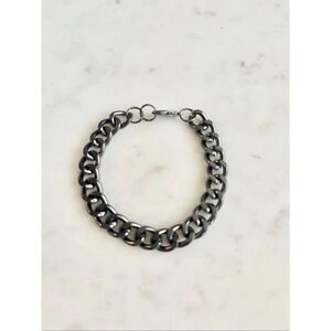 Gun medal men’s chain-link Nordstrom‘s bracelet